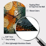 Hardedge Art Earthy Euphony VI - Asymmetric Metal Wall Clock