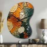 Hardedge Art Earthy Euphony VI - Asymmetric Metal Wall Clock