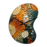 Hardedge Art Earthy Euphony VI - Asymmetric Metal Wall Clock