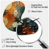 Hardedge Art Earthy Euphony VI - Asymmetric Metal Wall Clock