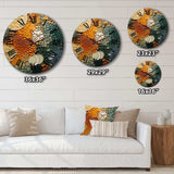 Hardedge Art Earthy Euphony VI - Abstract Metal Wall Clock