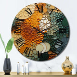 Hardedge Art Earthy Euphony VI - Abstract Metal Wall Clock