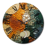 Hardedge Art Earthy Euphony VI - Abstract Metal Wall Clock