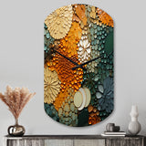Hardedge Art Earthy Euphony VI - Asymmetric Metal Wall Clock