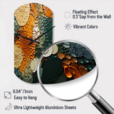 Hardedge Art Earthy Euphony VI - Asymmetric Metal Wall Clock