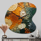 Hardedge Art Earthy Euphony VI - Asymmetric Metal Wall Clock