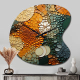 Hardedge Art Earthy Euphony VI - Asymmetric Metal Wall Clock