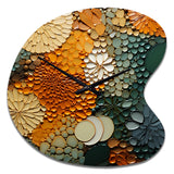 Hardedge Art Earthy Euphony VI - Asymmetric Metal Wall Clock