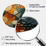 Hardedge Art Earthy Euphony VI - Asymmetric Metal Wall Clock