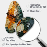 Hardedge Art Earthy Euphony VI - Asymmetric Metal Wall Clock