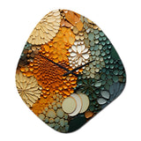 Hardedge Art Earthy Euphony VI - Asymmetric Metal Wall Clock