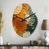 Hardedge Art Earthy Euphony VI - Asymmetric Metal Wall Clock