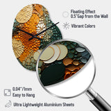 Hardedge Art Earthy Euphony VI - Asymmetric Metal Wall Clock