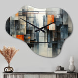 Hardedge Art Urban Geometry I - Asymmetric Metal Wall Clock
