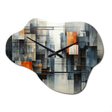 Hardedge Art Urban Geometry I - Asymmetric Metal Wall Clock
