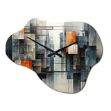 Hardedge Art Urban Geometry I - Asymmetric Metal Wall Clock
