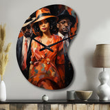 Harlem Renaissance Celebration I - Asymmetric Metal Wall Clock