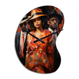 Harlem Renaissance Celebration I - Asymmetric Metal Wall Clock