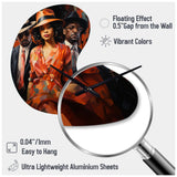 Harlem Renaissance Celebration I - Asymmetric Metal Wall Clock