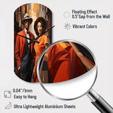 Harlem Renaissance Celebration II - Asymmetric Metal Wall Clock