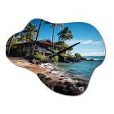 Hawaii Island Retreat - Asymmetric Metal Wall Clock