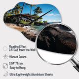 Hawaii Island Retreat - Asymmetric Metal Wall Clock