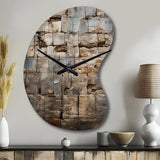 Hebrew Western Wall Collage II - Asymmetric Metal Wall Clock