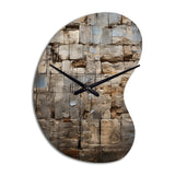 Hebrew Western Wall Collage II - Asymmetric Metal Wall Clock