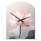 Hinduism Art Lotus Serenity - Asymmetric Metal Wall Clock