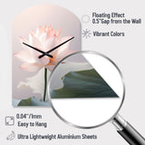 Hinduism Art Lotus Serenity - Asymmetric Metal Wall Clock