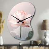 Hinduism Art Lotus Serenity - Asymmetric Metal Wall Clock