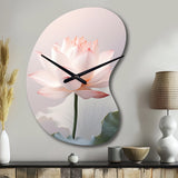 Hinduism Art Lotus Serenity - Asymmetric Metal Wall Clock