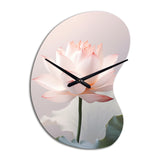 Hinduism Art Lotus Serenity - Asymmetric Metal Wall Clock