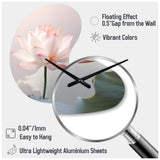 Hinduism Art Lotus Serenity - Asymmetric Metal Wall Clock