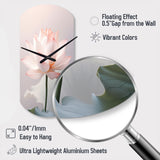 Hinduism Art Lotus Serenity - Asymmetric Metal Wall Clock