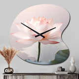 Hinduism Art Lotus Serenity - Asymmetric Metal Wall Clock