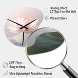Hinduism Art Lotus Serenity - Asymmetric Metal Wall Clock