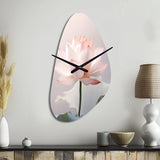 Hinduism Art Lotus Serenity - Asymmetric Metal Wall Clock