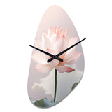 Hinduism Art Lotus Serenity - Asymmetric Metal Wall Clock