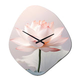 Hinduism Art Lotus Serenity - Asymmetric Metal Wall Clock