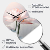 Hinduism Art Lotus Serenity - Asymmetric Metal Wall Clock