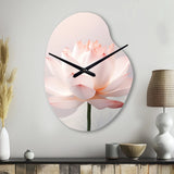 Hinduism Art Lotus Serenity - Asymmetric Metal Wall Clock