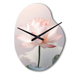 Hinduism Art Lotus Serenity - Asymmetric Metal Wall Clock