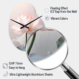 Hinduism Art Lotus Serenity - Asymmetric Metal Wall Clock
