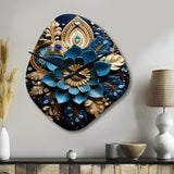Hinduism Art Sacred Om - Asymmetric Metal Wall Clock