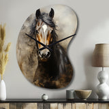 White Horse Equestrian Duality I - Asymmetric Metal Wall Clock