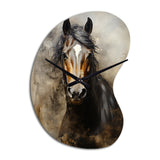 White Horse Equestrian Duality I - Asymmetric Metal Wall Clock