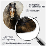 White Horse Equestrian Duality I - Asymmetric Metal Wall Clock