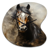 White Horse Equestrian Duality I - Asymmetric Metal Wall Clock