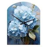 Blue Hydrangea Subtle Serenade - Asymmetric Metal Wall Clock